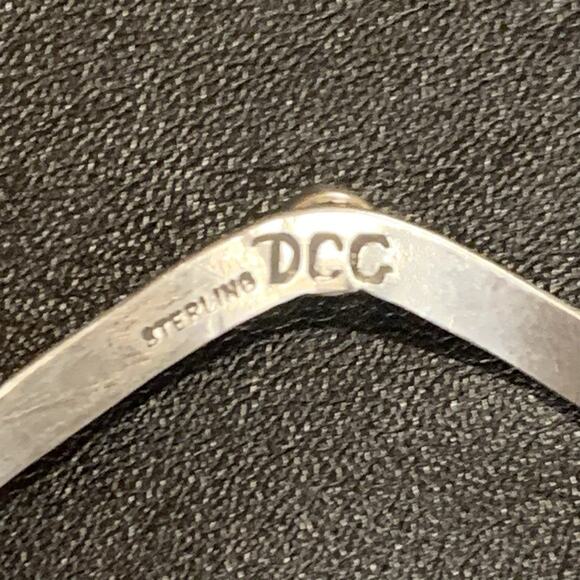 Handmade Sterling Silver Cuff Bracelet w/ Sleeping Beauty Turq & Engraved by DCC - Picture 9 of 9